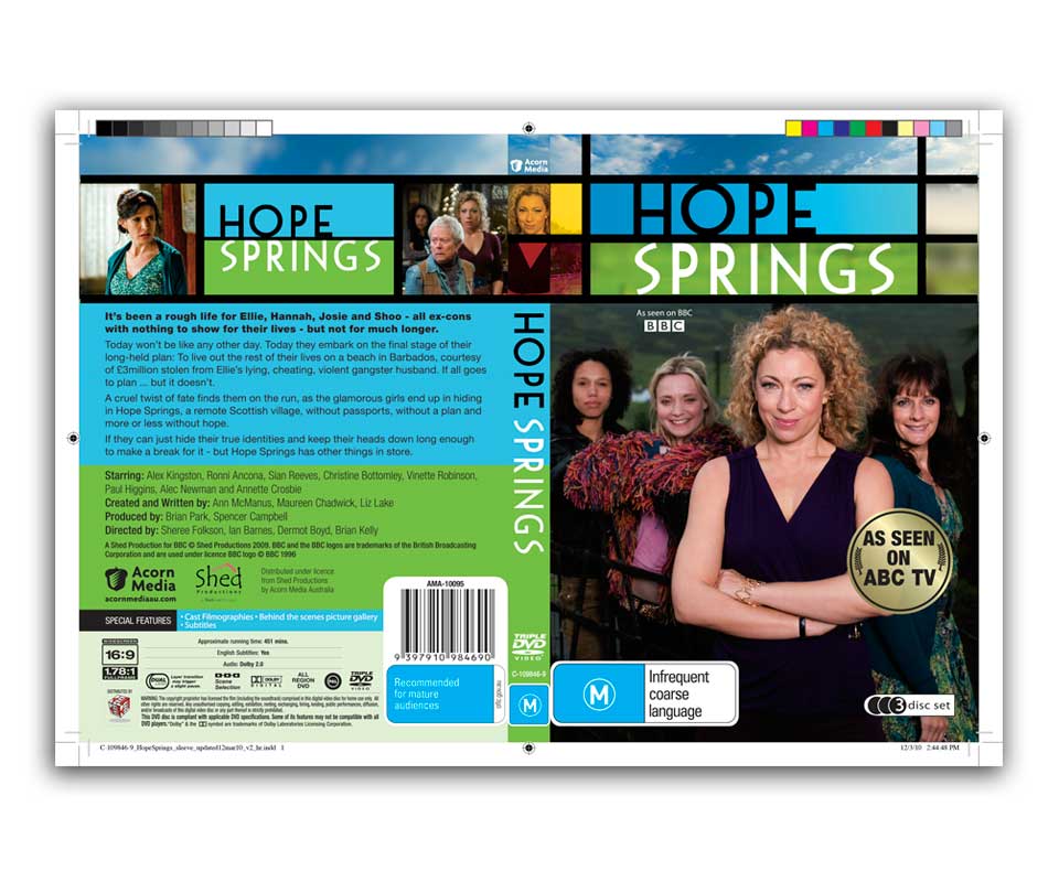 Front cover for the DVD 'Hope for Springs' series